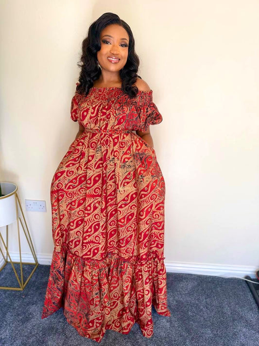 Oriki Off shoulder Maxi Dress